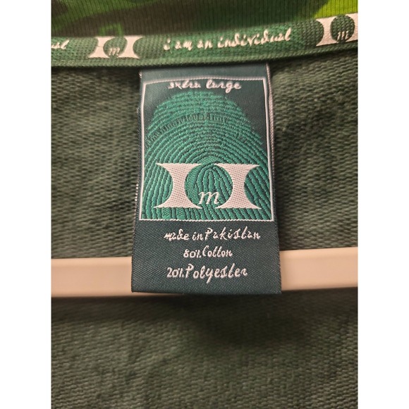 I am an Individual Jacket Mens Extra Large XL Green Camo Full Zip Cotton Blend - Picture 2 of 16